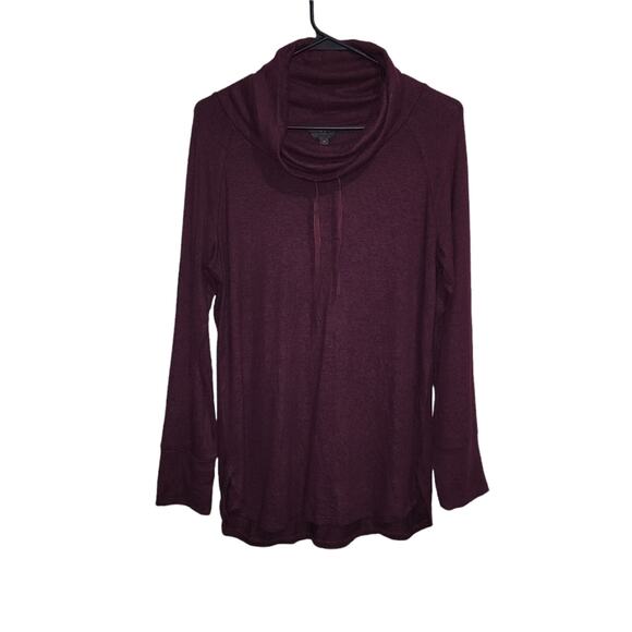 Mix By 41 Hawthorn Sweater Red Wine Cow Neck  Long Sleeves Size Medium - Picture 2 of 6